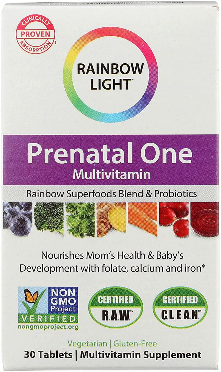 Мультивітаміни для вагітних, Prenatal One, Rainbow Light, 30 таблеток yY., фото 1