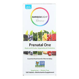 Мультивітаміни для вагітних, Prenatal One, Rainbow Light, 120 таблеток yY.