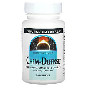 Молібден, Chem-Defense, Source Naturals, смак апельсина, 90 льодяників yY.