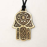 Амулет Хамса, Рука Захисту Бронзове покриття / Амулет Хамса, Рука Захисту Бронзове покриття 3x2 см, фото 2