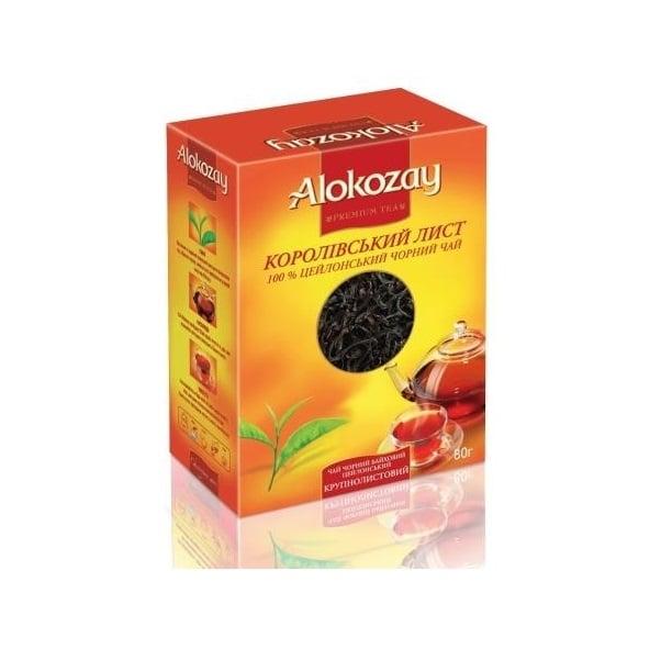 Алокозай чай крупнолистовий чорний Королівський лист 80 грамів без добавок и ароматизаторів, фото 1