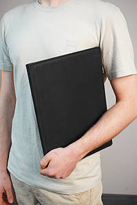 Папка для підпису документів з натуральної шкіри колір Шоколад