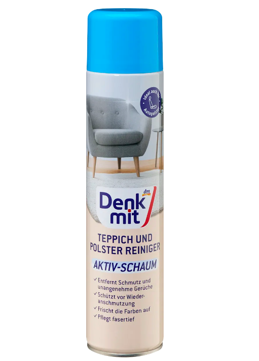 Піна для чищення килимів та меблів Denkmit Teppich & Polsterreiniger mit Aktivschau, фото 1