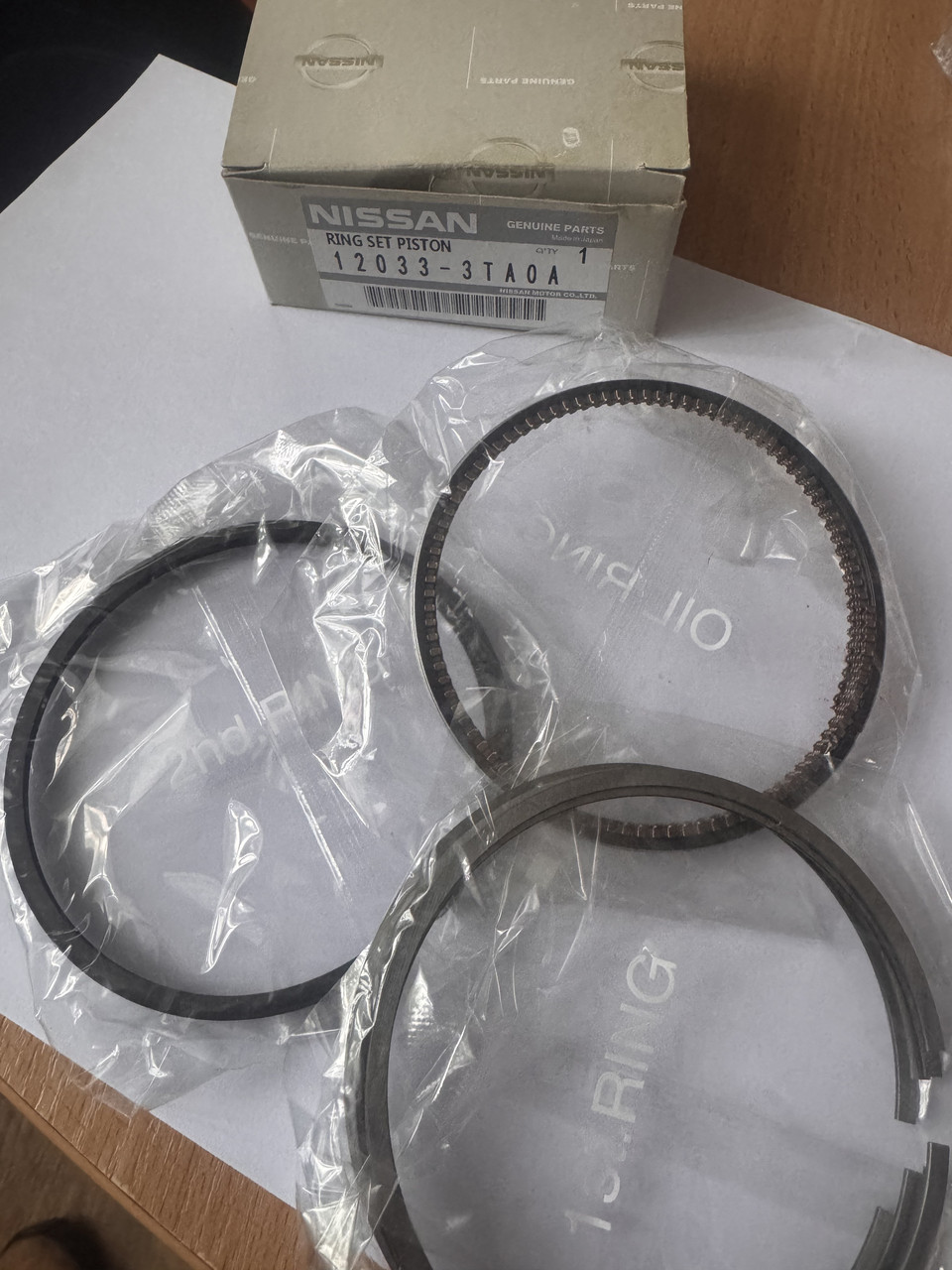 Кільця поршневі STD NISSAN QR25DE ROUGE X-TRAIL 12033-3TA0A, фото 1