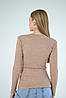 Лонгслів для вагітних і годуючих мам у мʼякий рубчик з вовною (розміри: XS-XL) кава, фото 7