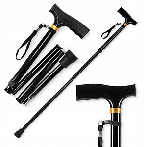 Палиця для ходьби 4FIZJO складана, регульована Black (P-5905973406482)