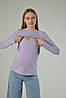 Лонгслів з мʼякоі бавовни для вагітних з секретиком для годування (розміри: XS-XL) лавандовий, фото 2