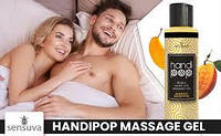 Sensuva Handipop Mango Smoothie смачний гель для інтимного масажу та мінету з ароматом і смаком солодкого манго 125 мл США