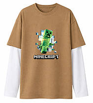 Дитячий лонгслів Minecraft Creeper футболка з довгим рукавом