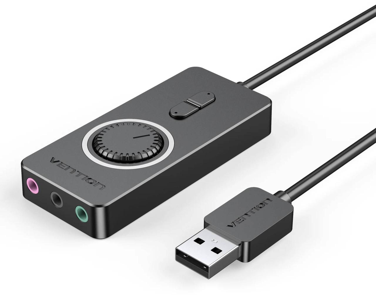 Звукова плата Vention Audio USB 3х3,5mm jack 0.15m Volume Control (CDRBB), фото 1