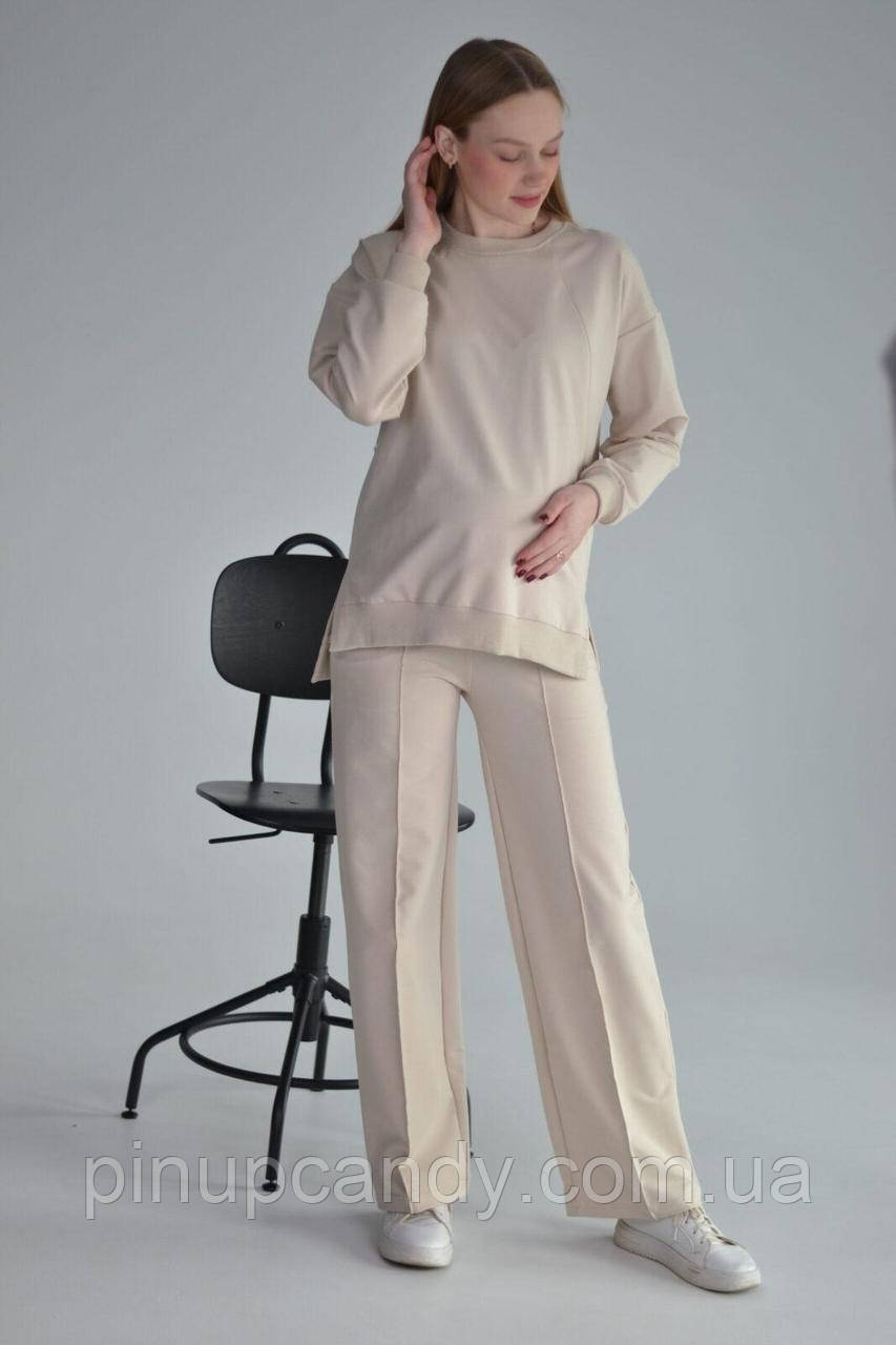 Костюм для вагітних і годуючих весна/осінь (розміри: 42-56) світлий бежевий, фото 1