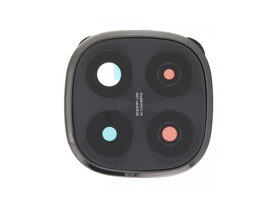 Скло камери для Xiaomi Redmi Note 14 Pro Plus 5G + рамка, чорний 50MP, фото 1