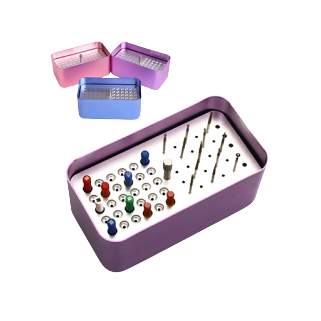 JA 01113 Ендобокс алюмінієвий 30 інструментів 25fg+5ra Рожевий, фото 1