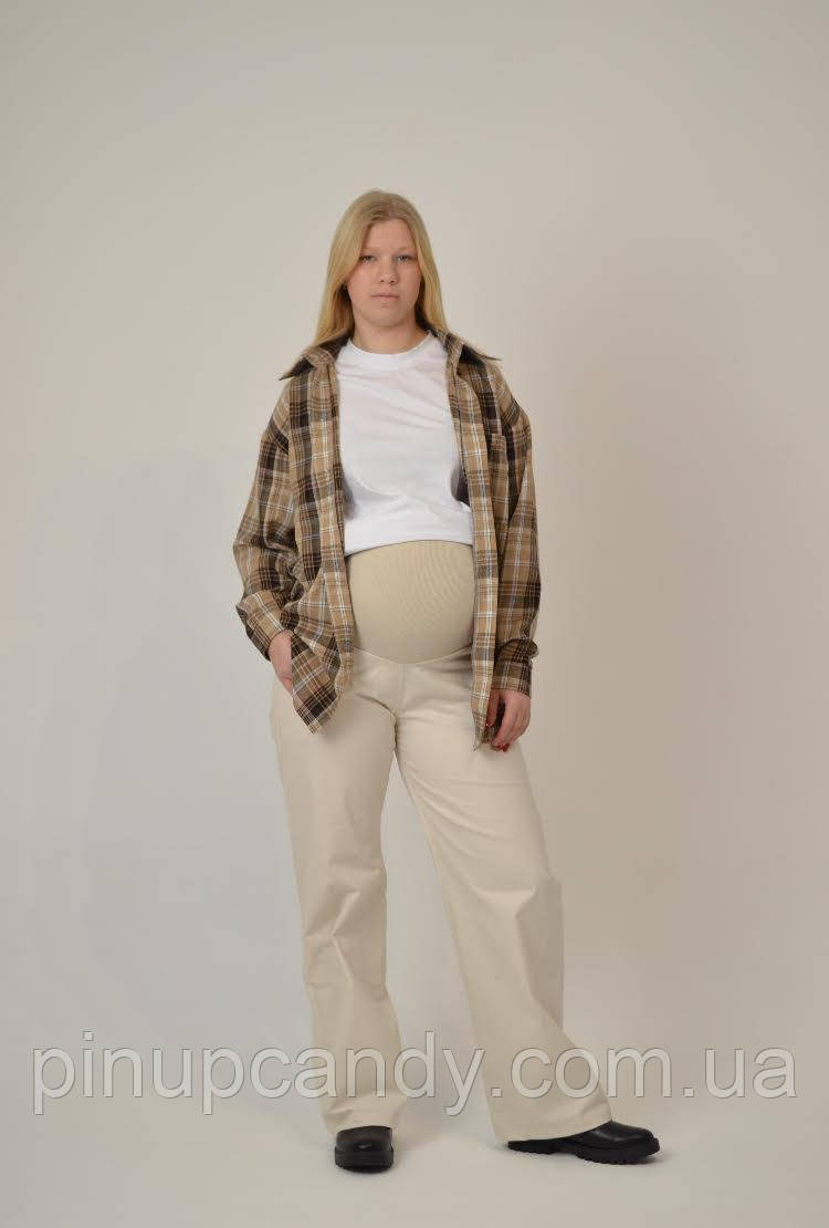 Джинси палаццо для вагітних із коттону колір таш (розміри: XS-5XL), фото 1