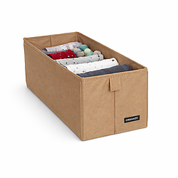 Текстильна коробка для зберігання S ORGANIZE (бежевий)