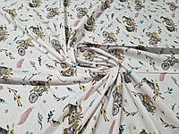 Тканиь фланель (байка) детский принт кролики