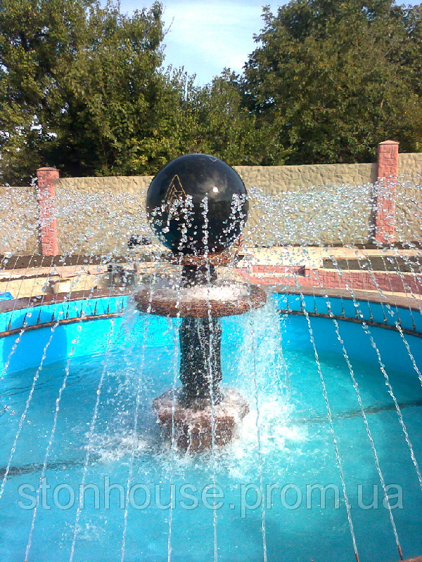 Гранитный шар с натурального камня фонтан - фото 1 - id-p33197146