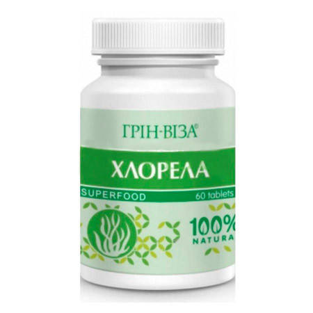 Таблетки Грін Віза Хлорела 60 шт, фото 1