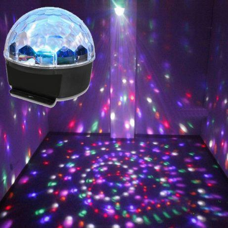 Світлодіодний диско шар Led Party Light Magic Ball RGB кольорова музика з пультом ДУ yY., фото 1
