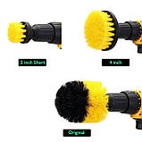 Набір щіток для чищення плитки насадка йоржик на дриль • Набір із 3 щіток для електродрилі для прибирання дому та авто yY., фото 7