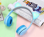 Дитячі бездротові Bluetooth навушники Cat Y47 з мікрофоном та котячими вушками, що світяться yY., фото 2