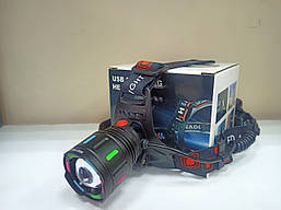 Ліхтар налобний NIGHT VISION FLUORESCENCE SY-8087, 1 РЕЖИМ, PM10-TG, 2x18650, signal light, ЗП Type-C, zoom, Box