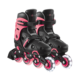 Ролики 2в1 Globber Go Skates Lights розмір 34-37 від 5 років до 60 кг, Корал