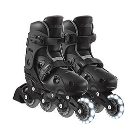 Ролики 2в1 Globber Go Skates Lights розмір 34-37 від 5 років до 60 кг, Сірий