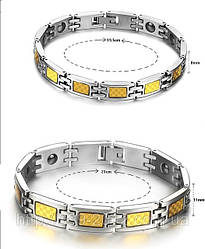 Набір турмалінових магнітних браслетів із кулонами 4в1