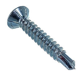Саморіз для металу з буром 3.9х25 мм із потайною головкою оцинкований для профілю та листового металу