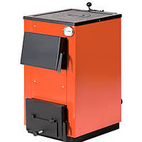 Твердотопливный котел Макситерм 12 П плита (оранжевый) с косой загрузкой топлива