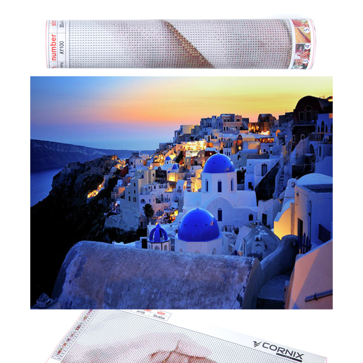 Набір алмазної мозаїки (вишивки) Cornix Art 40 x 30 см AY01, фото 1