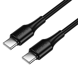 Кабель USB Hoco X120 Type-C to Type-C 60 W (Чорний)