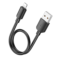 Кабель USB Hoco X96 Lightning 2.4 A 0.25m (Чорний)