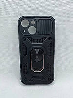 Противоударный чехол Defense Ring для Apple iPhone 13 Mini с кольцом Черный