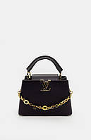 Louis Vuitton Capucines Medium Black with Gold 27x18