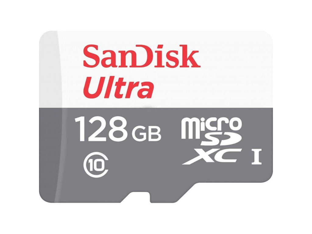 Карта пам'яті microSDXC (UHS-1) SanDisk Ultra 128Gb class 10 A1 (100Mb/s) (adapter SD)