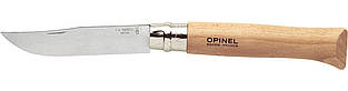 Нож Opinel №12 Inox, сталь - Sandvik 12C27, рукоятка - бук, обычная режущая кромка, длина клинка - 120 мм,