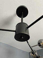 Чорна сучасна люстра на 9 ламп (52-9806-9 BK+BK), фото 3