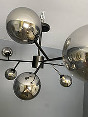 Чорна сучасна люстра на 9 ламп (52-9806-9 BK+BK), фото 2