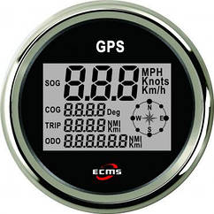 GPS-спідометр із компасом ECMS чорний
