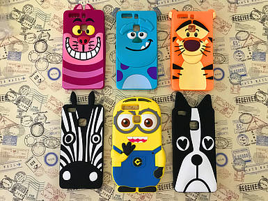 Гумовий 3D чохол для Huawei Ascend P9 Lite (6 різновидів)