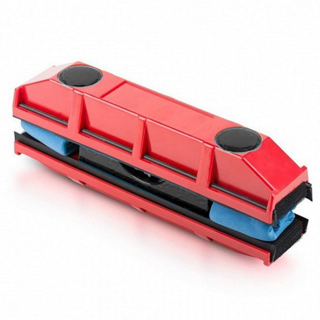 Щітка магнітна для миття скла з двох сторін Glider Червона, фото 1