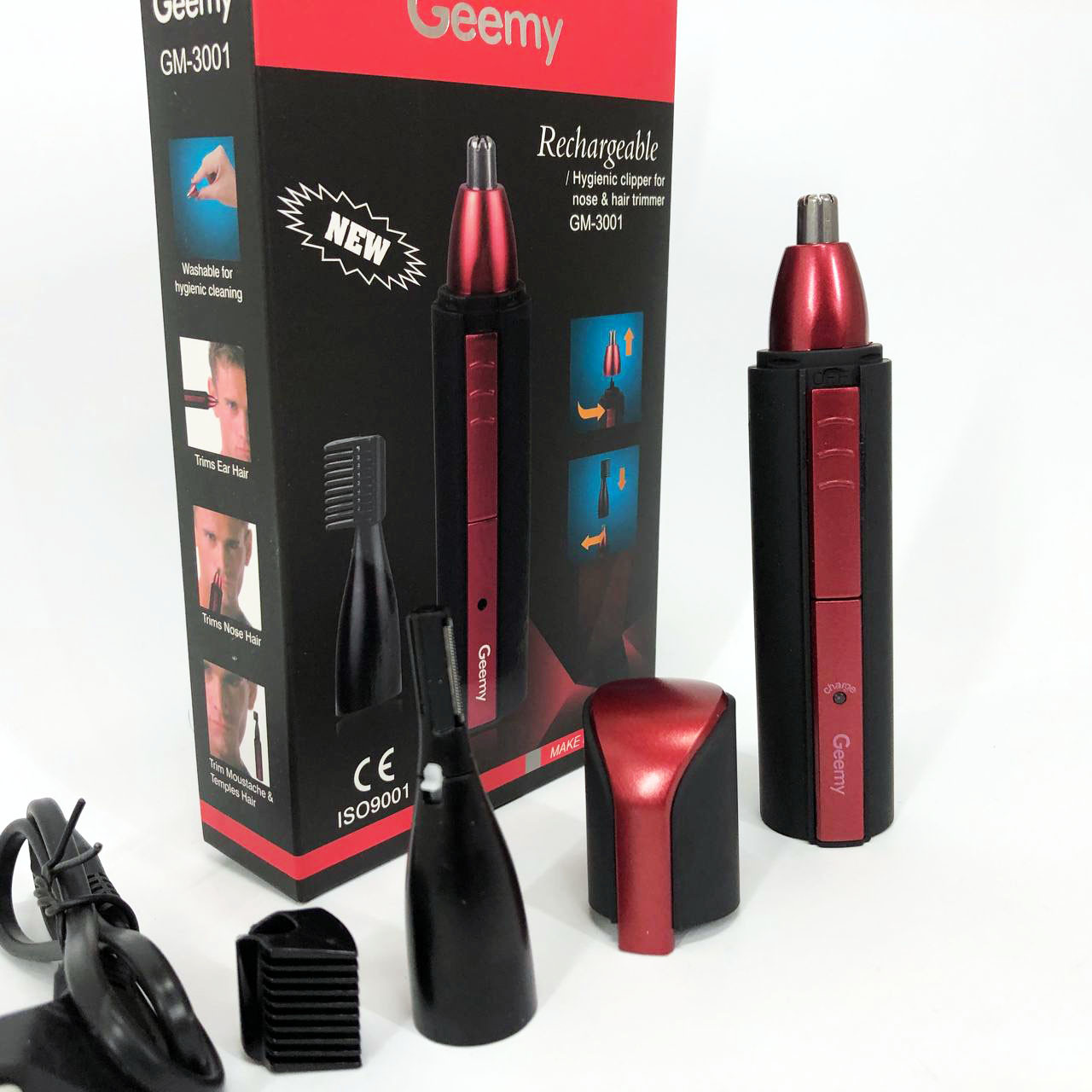 Тример Gemei GM-3001 для носа та вух, бездротова електробритва, тример для вусів, тример бездротовий, фото 1