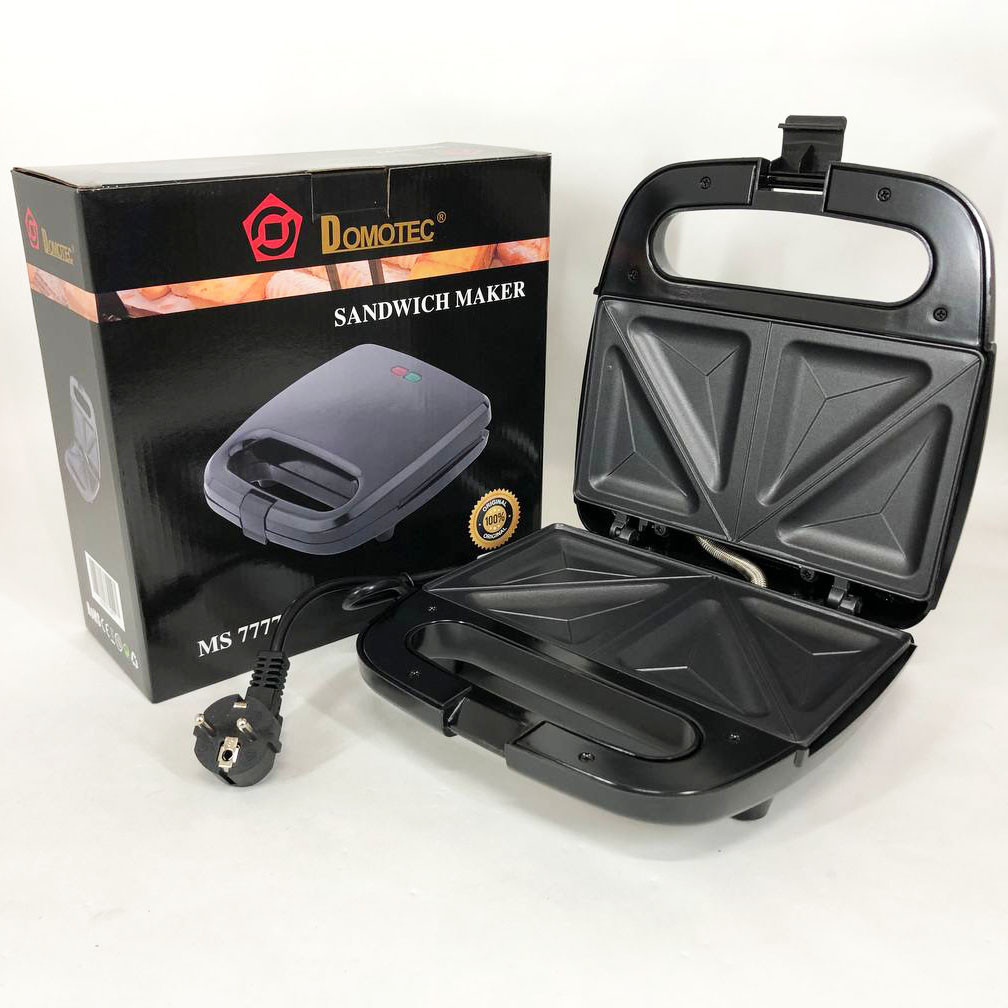 Сендвічниця DOMOTEC MS-7777, Електробутербродниця, Сендвічниця мультипекар, Бутербродниця електрична, фото 1