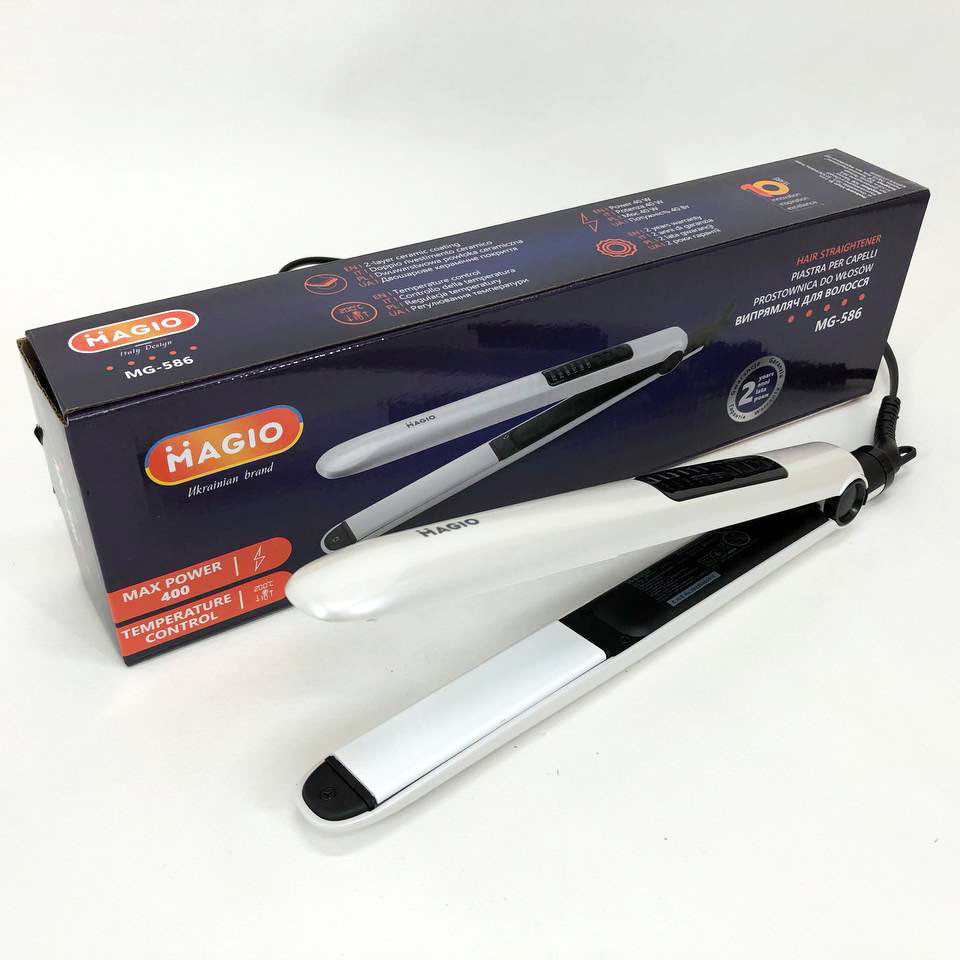 Щипці випрямляч для волосся MAGIO MG-586, праска для завивки волосся, прилад для завивки волосся, фото 1