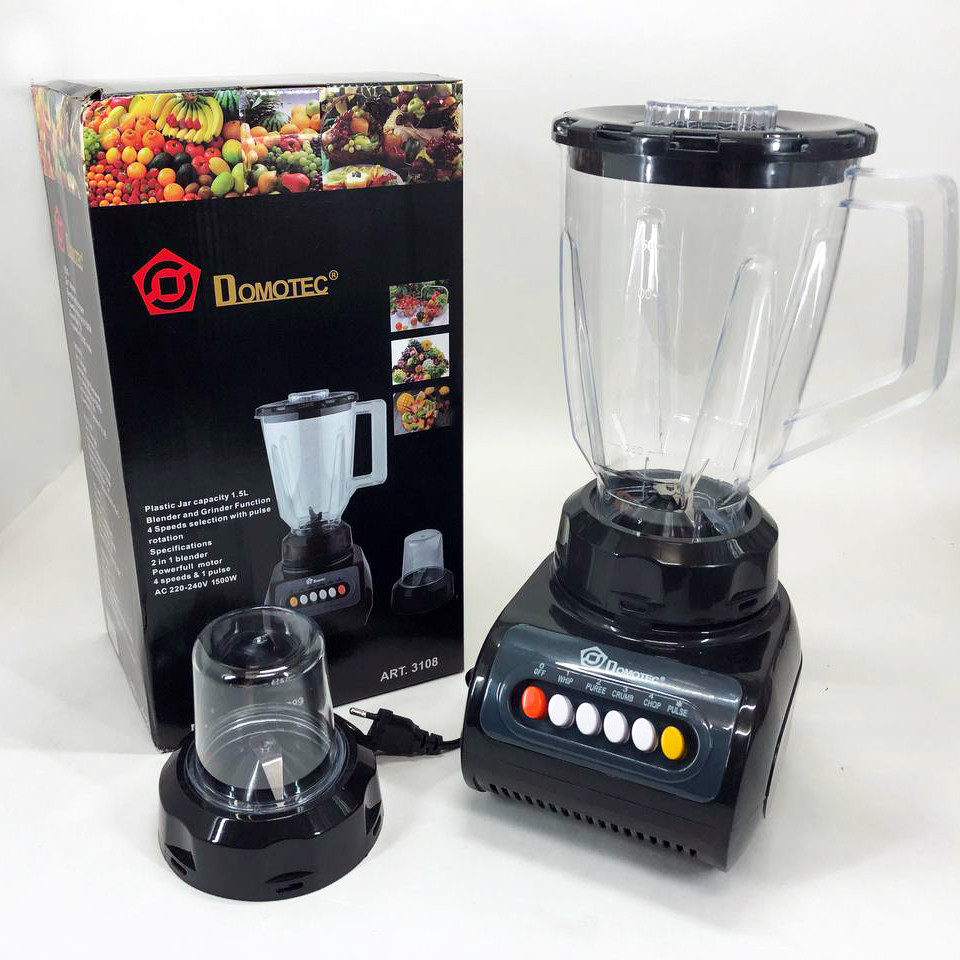 Блендер стаціонарний з кавомолкою DOMOTEC MS-9099 250 Вт, Блендер настільний електричний, фото 1