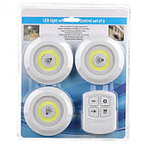 Набір із трьох LED Ламп BAILONG BL-1012 з Пультом та Таймером Відключення Два Режими Яскравості, фото 2