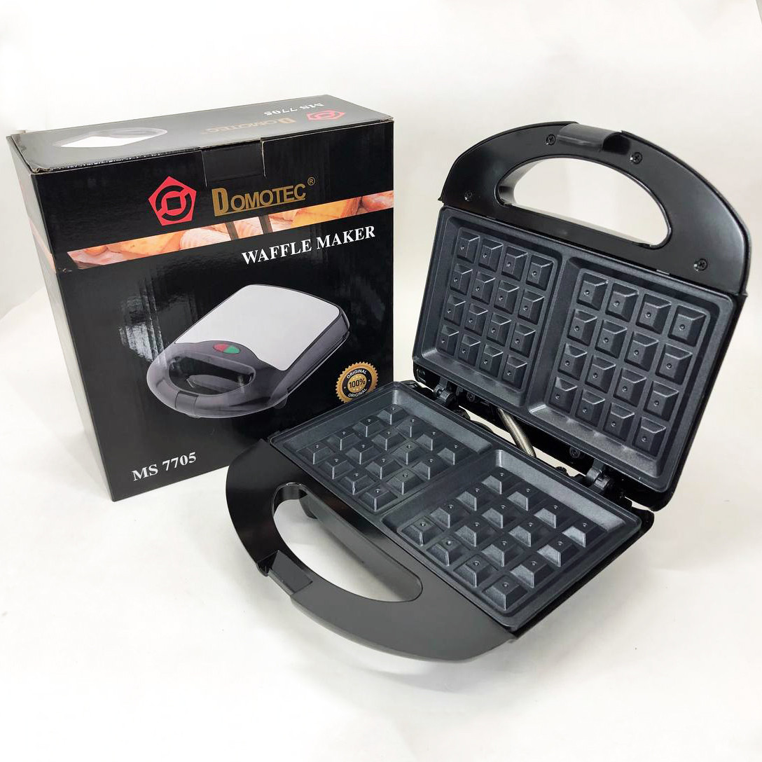 Вафельница Domotec MS-7705 электрическая с антипригарным покрытием 1000 Вт, Электро вафельница, фото 1