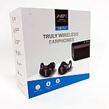Навушники Bluetooth NIA NB710 з кейсом чорні бездротові, Навушники для тренувань сенсорні бездротові, фото 4